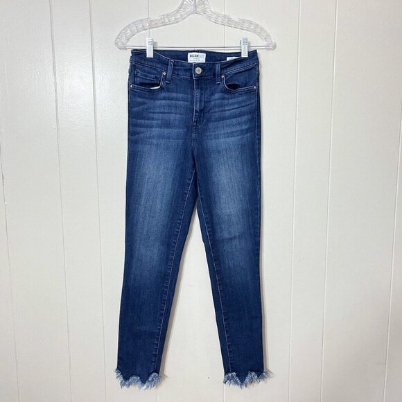 William Rast Jeans Womens High-Rise Ankle Skinny Junior Dark Wash Size 27 EUC - Picture 1 of 8